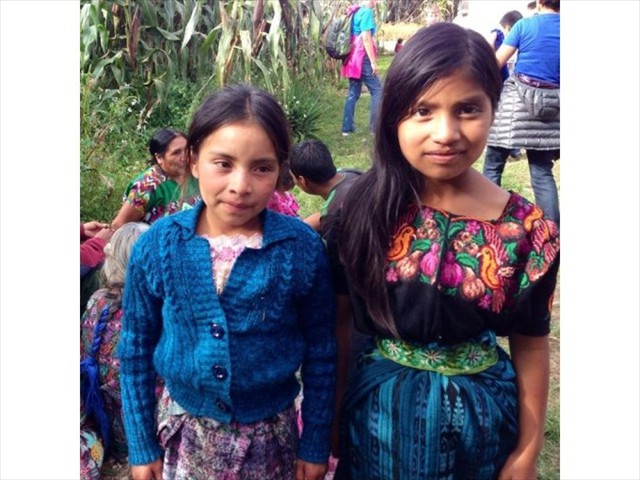 Mayan Children attending WAY-bi / Mission of LOVE fiesta which included hot dogs, cake, and toys for ALL.
