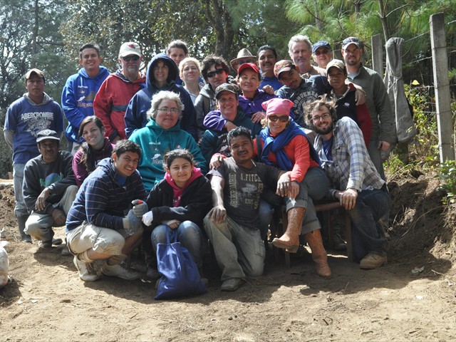 Mission of LOVE / WAy-bi volunteers after a week of volunteering to start the construction of the Children's Hospice in Tecpan, Guatemala