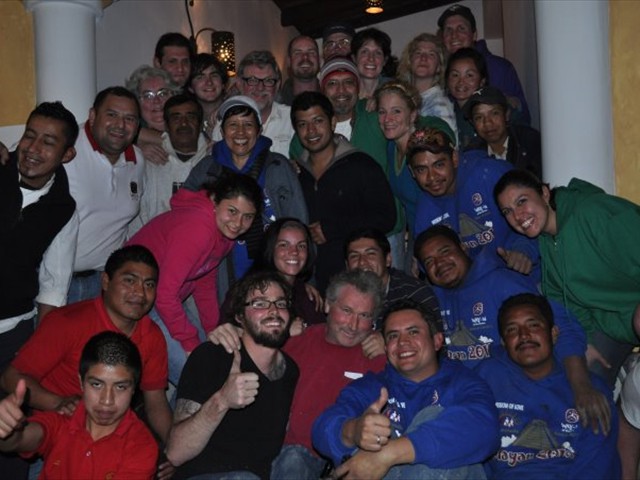 Photo of Our first Mission of LOVE / WAY-bi building volunteers who started the construction of The House Of Dreams, ( children's hospice ) at Tecpan, Guatemala. 01/12