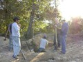 This is how we began the construction of the children 's hospice in Tecpan, Guatemala. Digging by hand holes for the footers. No easy task, but done by many for the same common cause, the Children in need.