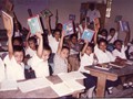 Honduran children happy with their books from the Mission of LOVE.