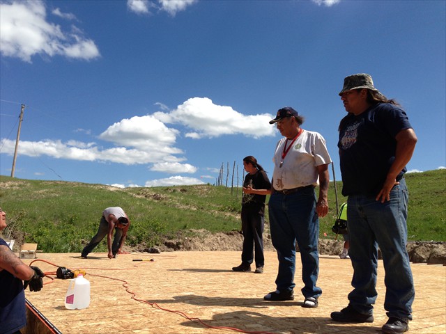 Floor of the Lakota Camp Home finished.