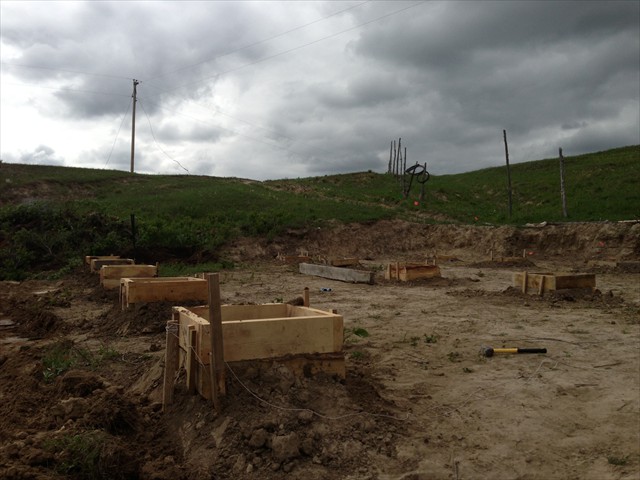 Footers poured