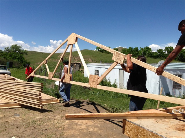 Trusses almost done.