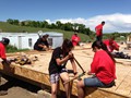 ALL hands on deck! Beginning to prepare for the walls.