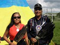 Debra and Alex White Plume from Kiza Park, Pine Ridge S.D. who requested Mission of Live to give hope and a home to Vic Camp's Family.