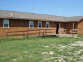 Lakota Circle Village Language School built by Mission of LOVE Building Volunteers in Oglala, Pine Ridge Native American Indian Reservation , S.D.