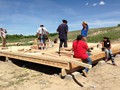 Staging the area to start building the Lakota walls.