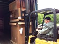 Tom Tadsen volunteering his time to load our Mission of LOVE trailer destined for Pine Ridge Native American Indian Reservation, S.D.