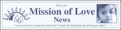 Spring 2006 Mission of Love Newsletter