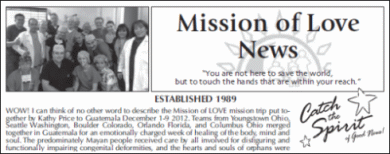 2012 Mission of Love Newsletter