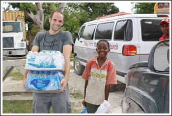 Bottled water for Earthquake victims